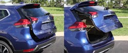 This photo shows the automatic liftgate on a 2016 Nissan Rogue.