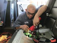 Alex Portillo using a Power Probe Hook on a 2005 Audi A4 fuel pump.